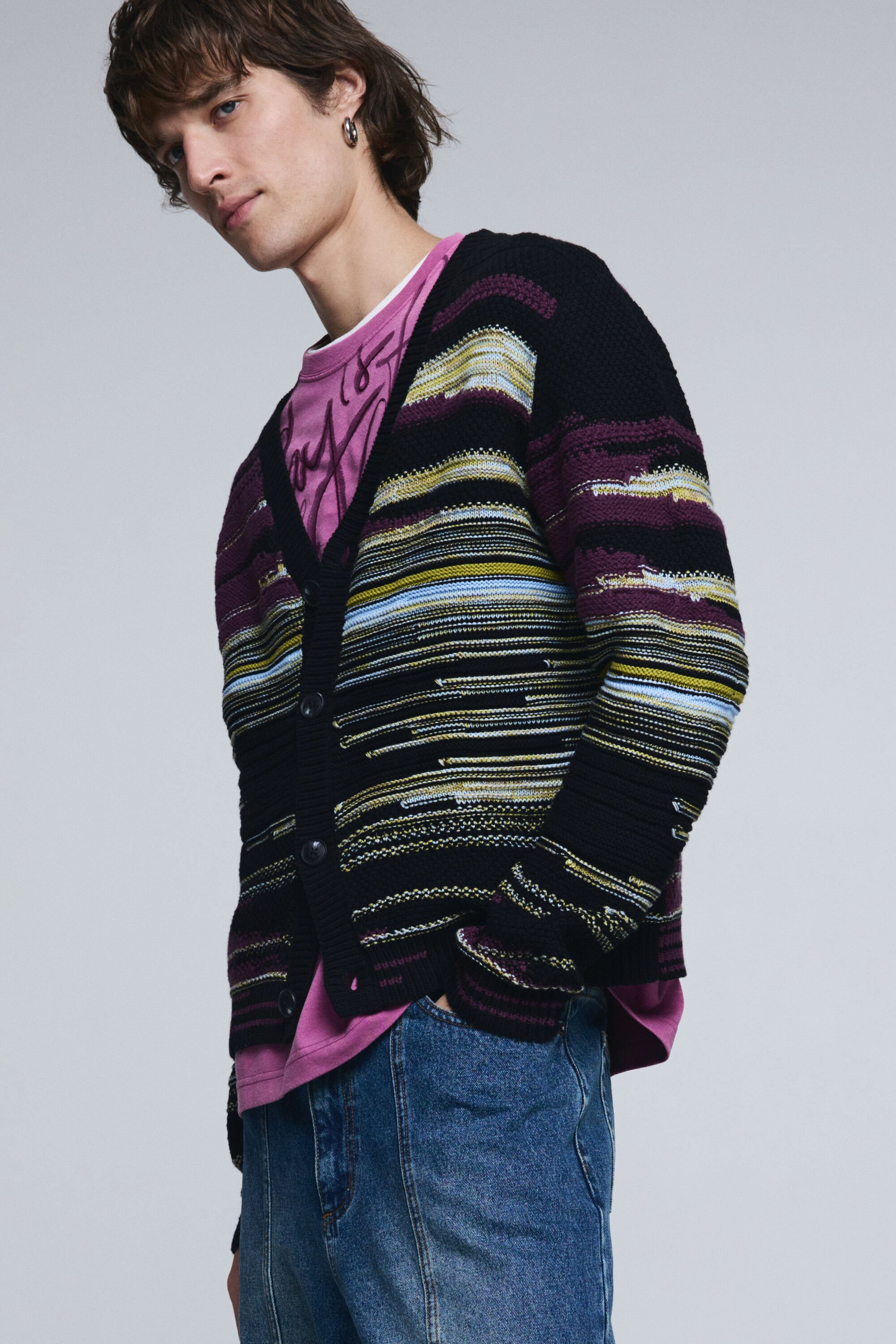 Desigual Gestreept vest - RED