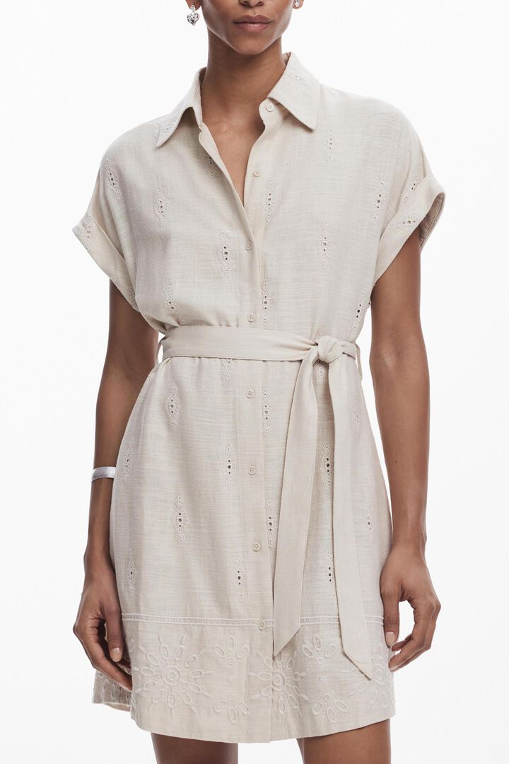 Short perforated dress