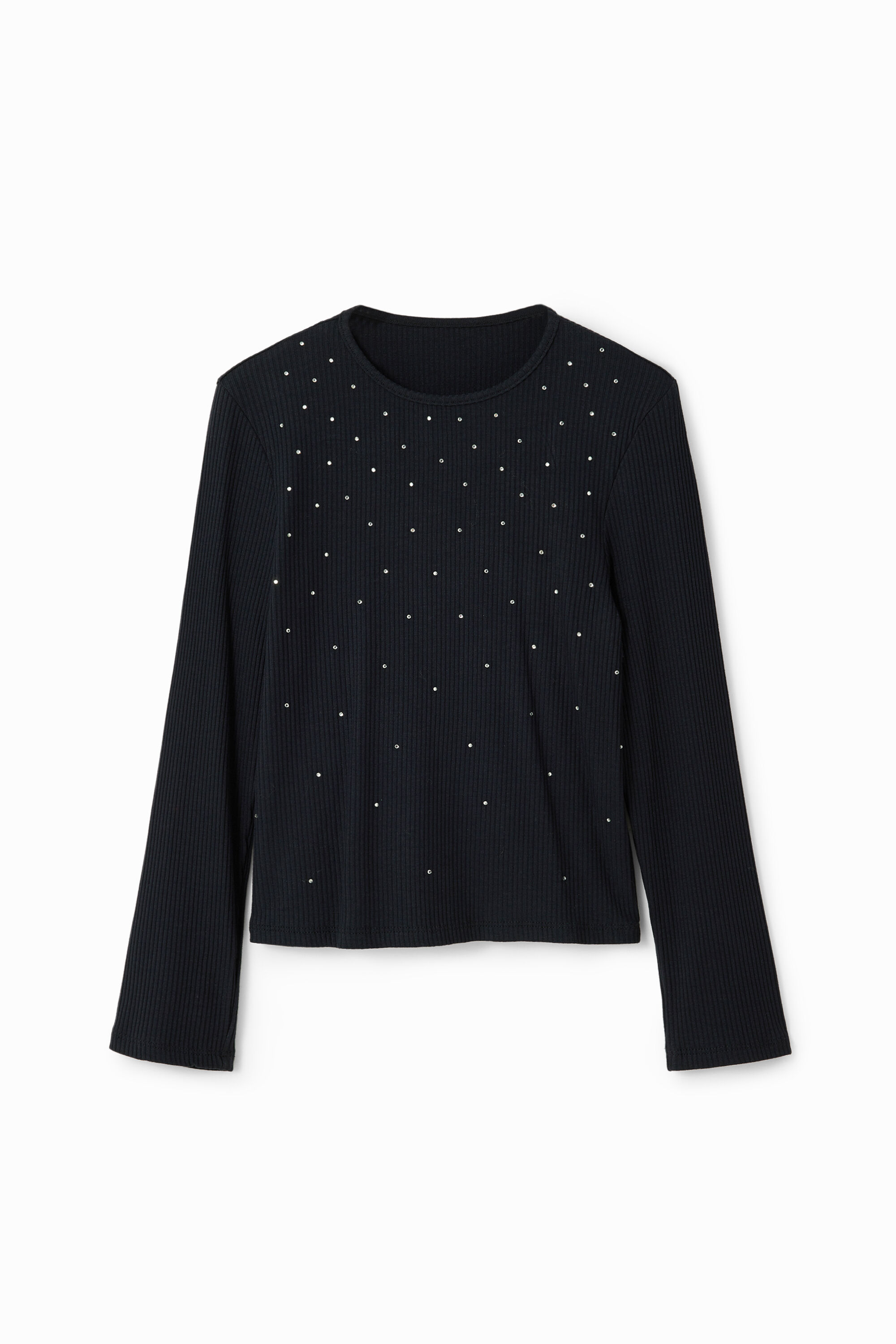 Shirt Rippstoff Strass