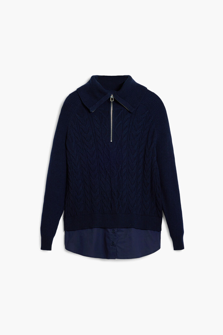Jersei combinat vuitades cremallera | Desigual