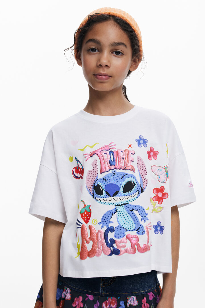 Camiseta cropped Stitch™ 3D | Desigual