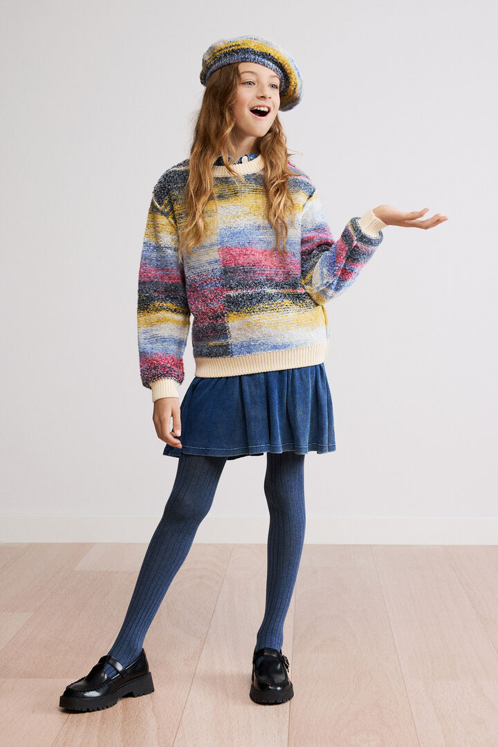Multicoloured marled sweater