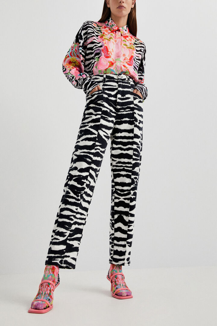 Pantalón largo tiro alto | Desigual