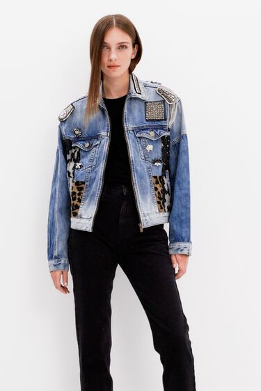 Patchwork denim trucker jacket | Desigual