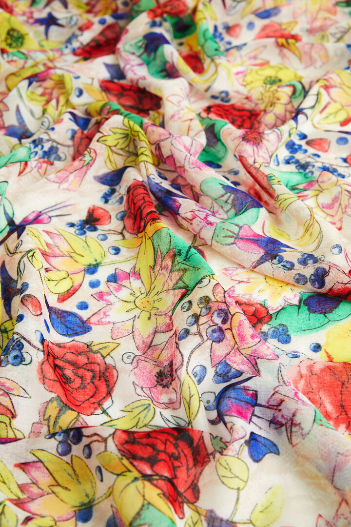 Foulard rectangulaire fleurs | Desigual