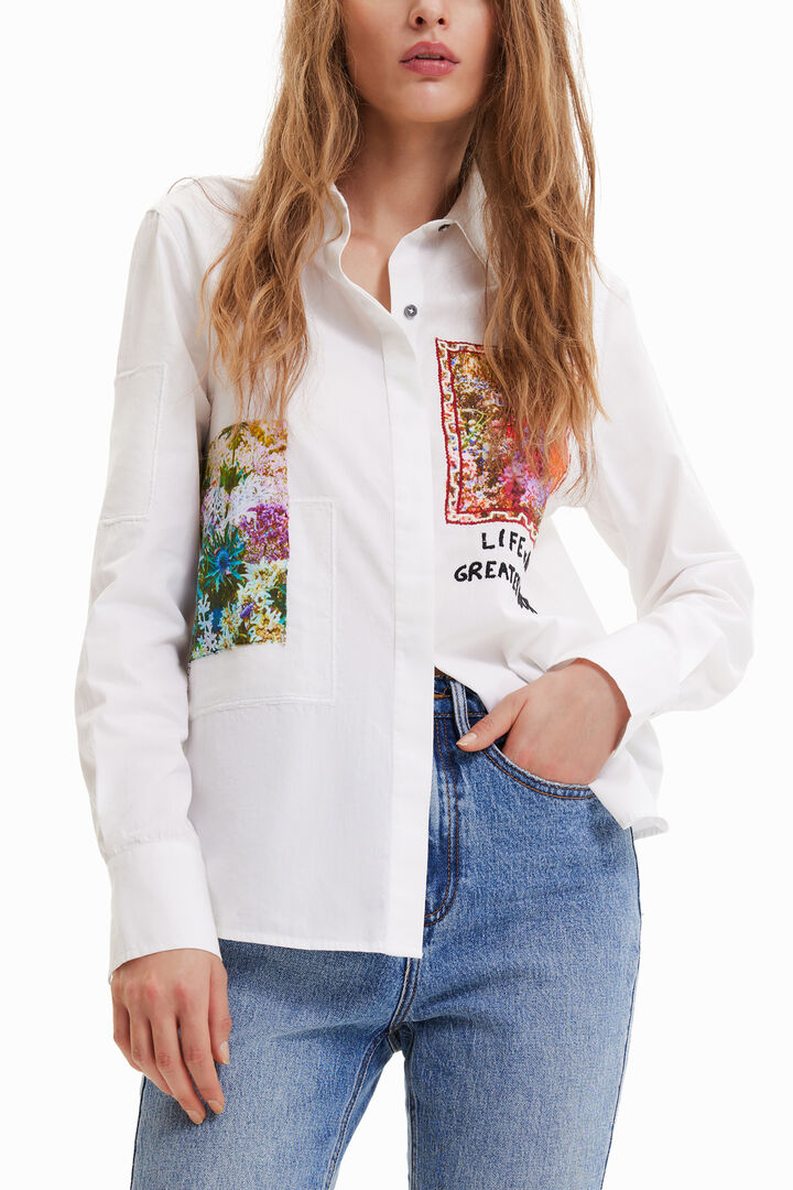 Embroidered patches shirt | Desigual