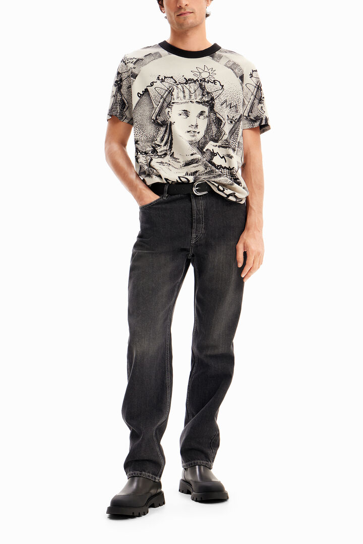 Camiseta esfinge contraste | Desigual
