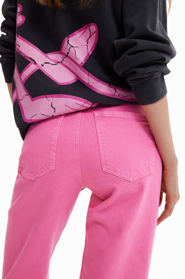 Spijkerbroek met wijde pijpen Pink Panther | Desigual