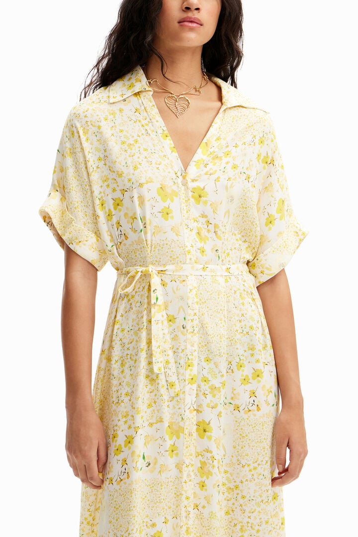 Floral midi shirt dress | Desigual