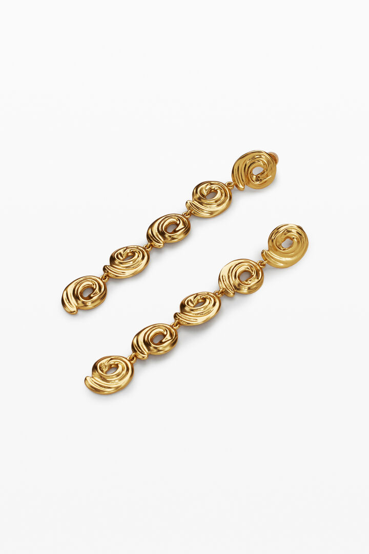 Cascade spiral earrings gold-plated Zalio | Desigual