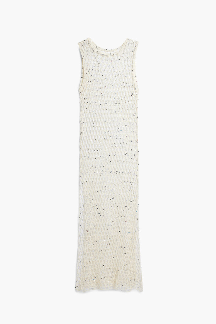 Wrap dress with net appliqués | Desigual