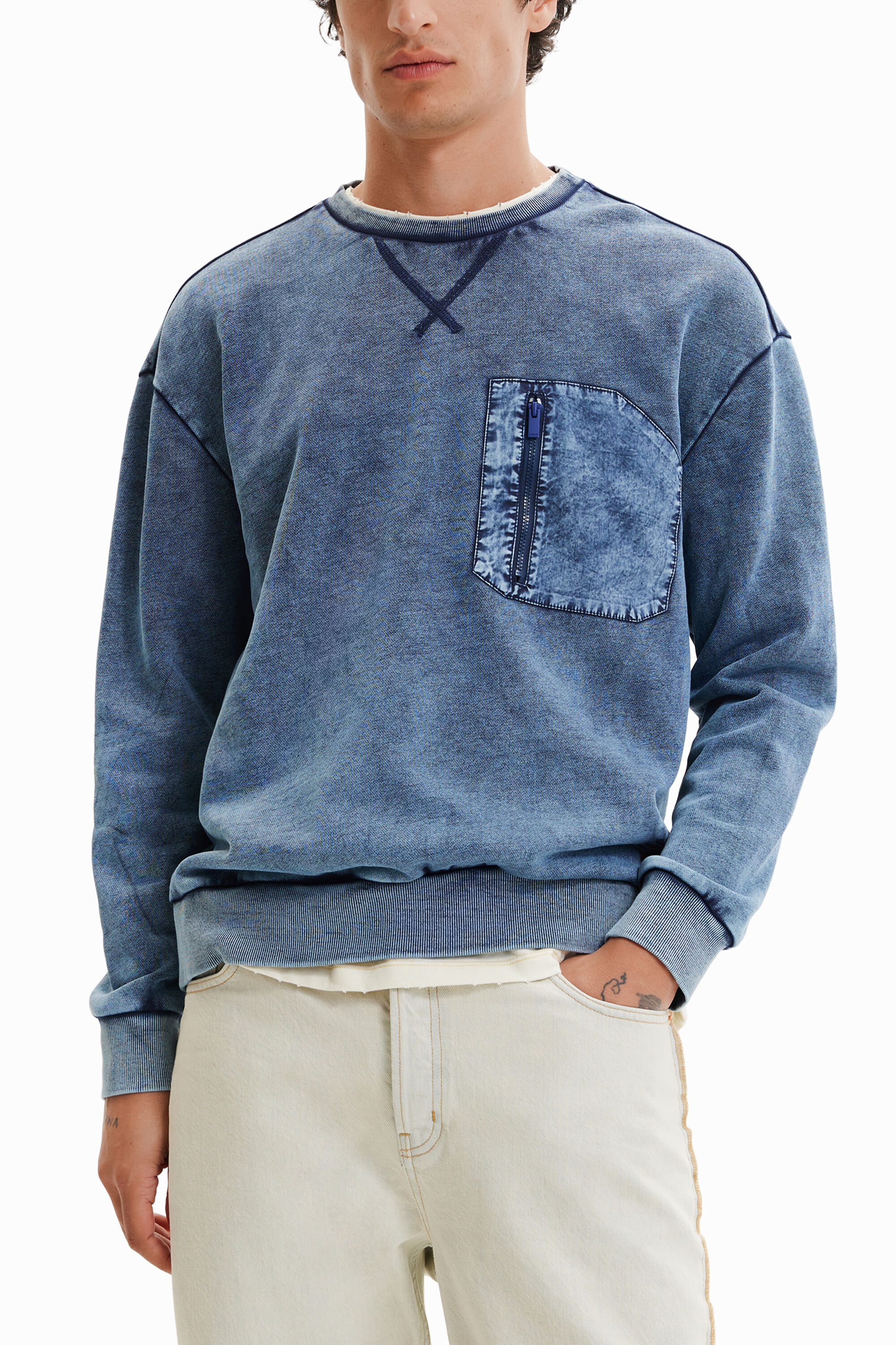 Washed-effect sweatshirt