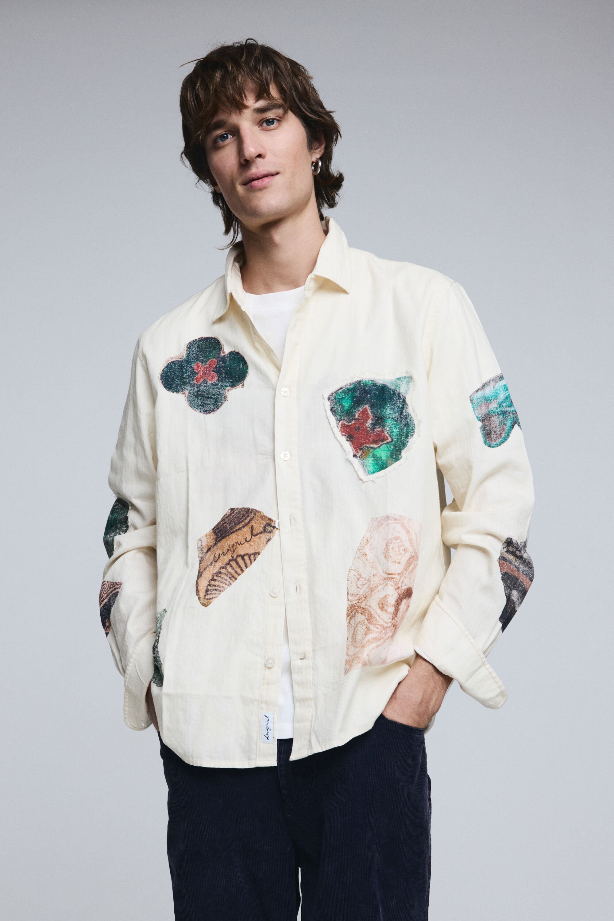 Patchwork mozaïek overhemd