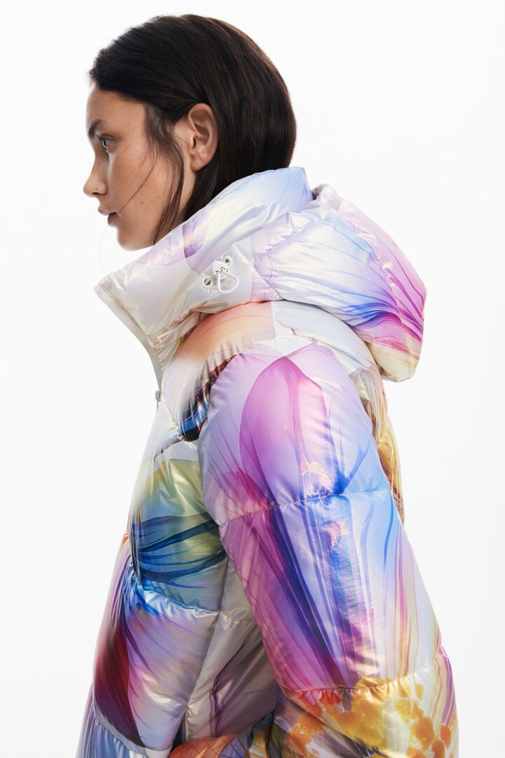 Abrigo acolchado flor | Desigual