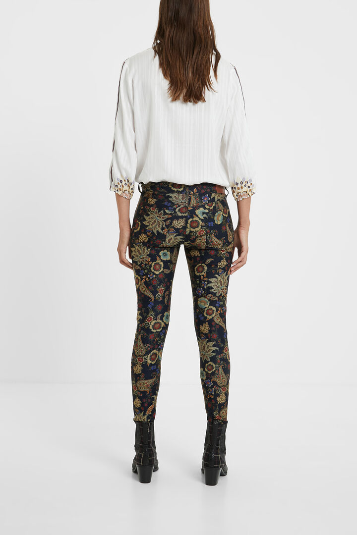 Skinny floral trousers | Desigual
