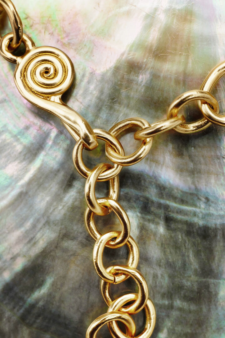 Gold-plated mother-of-pearl shell pendant Zalio | Desigual