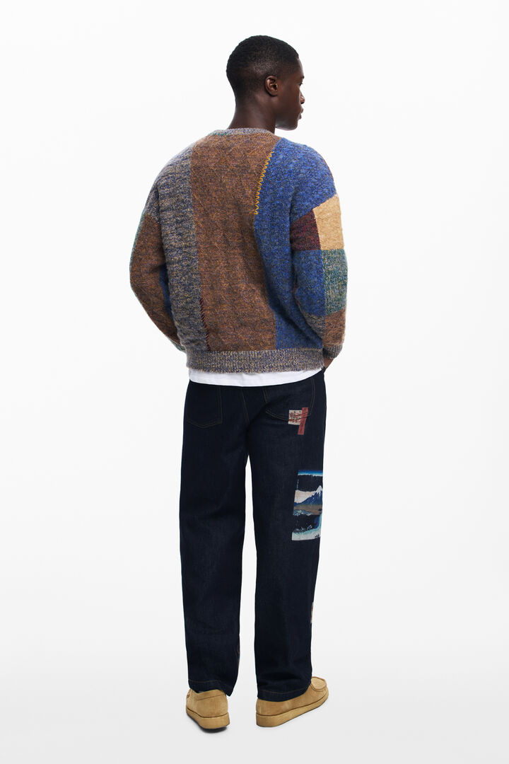 Thick patchwork sweater | Desigual
