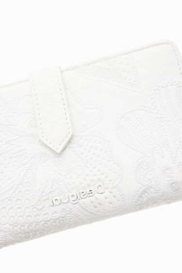 Cartera mitjana flors brodades | Desigual