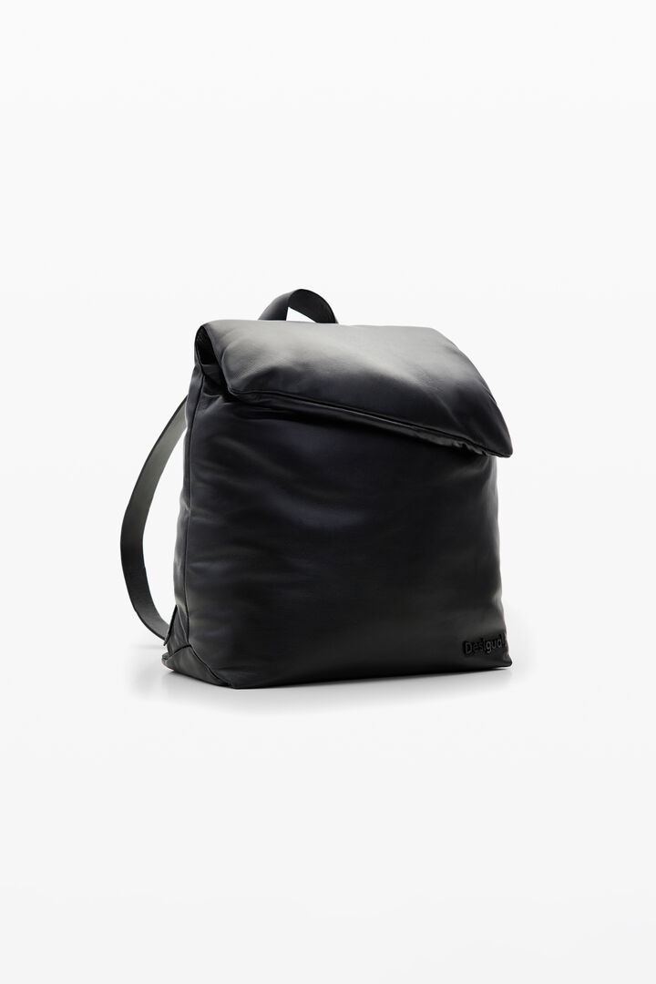 S padded leather backpack | Desigual