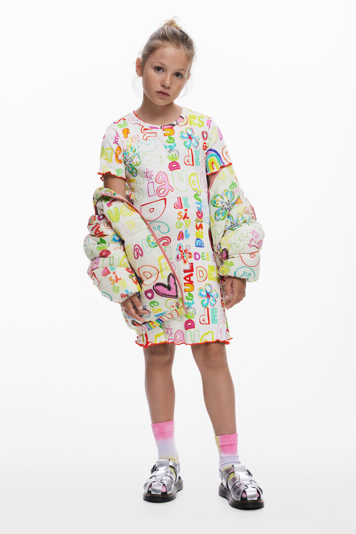 Vestido corto lettering | Desigual