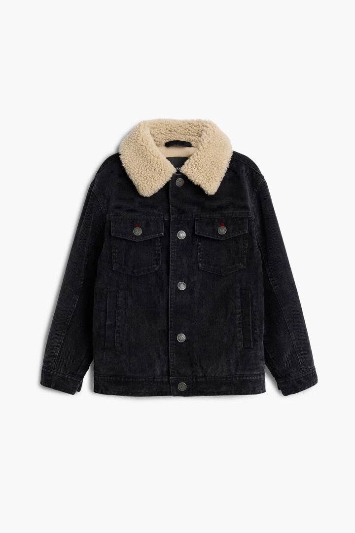 Jacket with sherpa collar