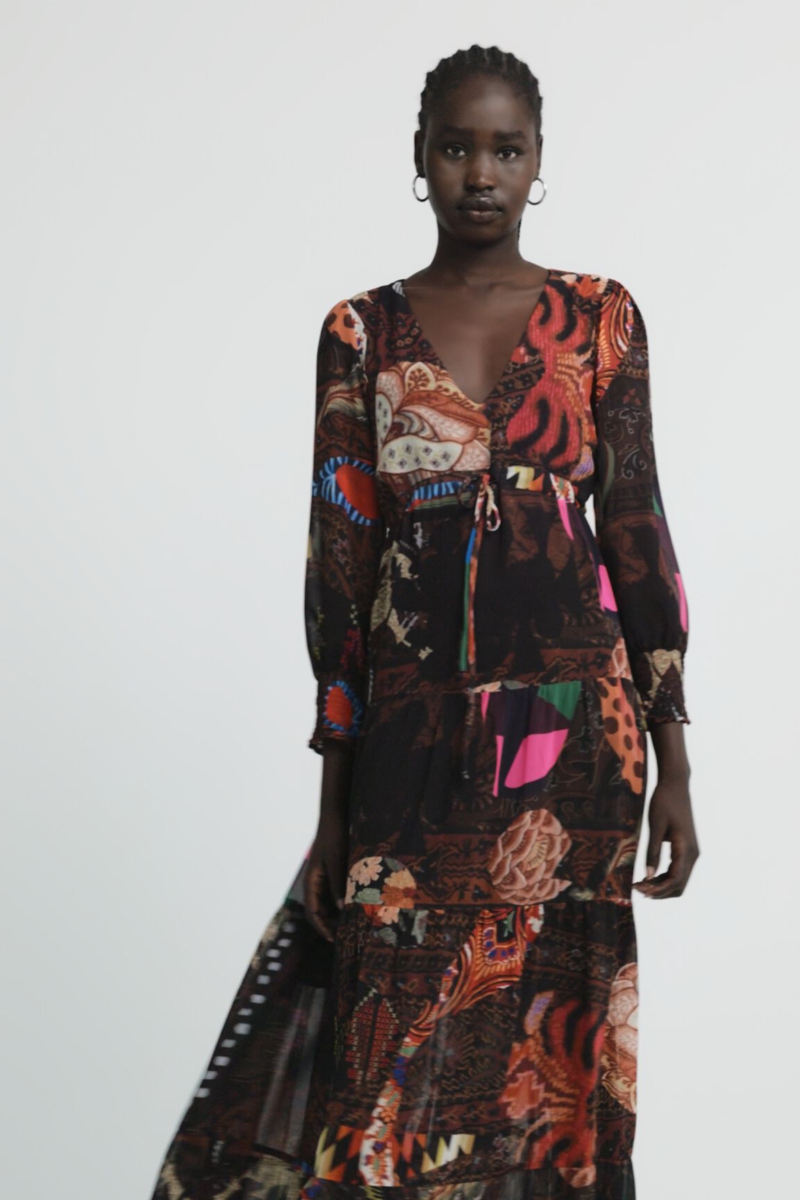 Vestido boho desigual top