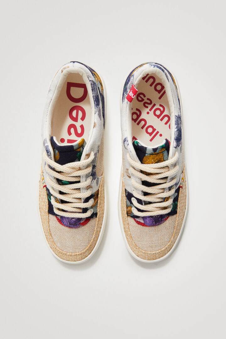 Sabatilles patch amb ràfia | Desigual