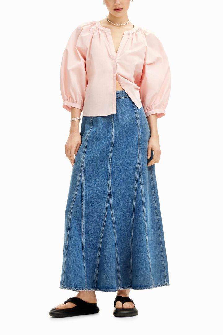 V-neck poplin blouse | Desigual