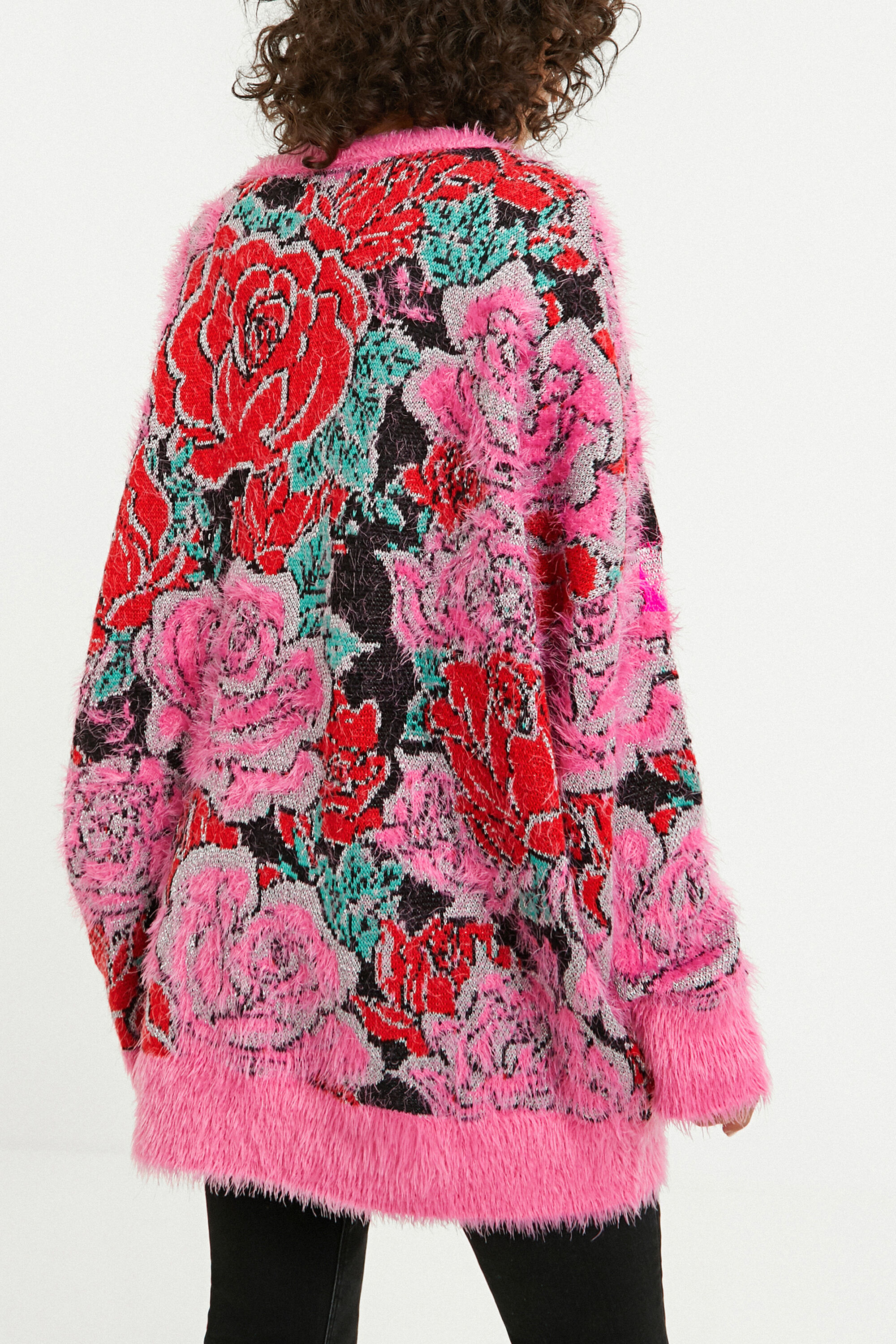 Jersey de tricot floral oversize | Desigual.com