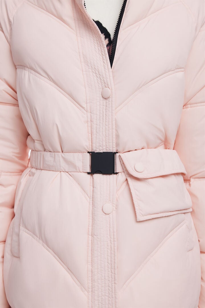 Pink padded coat | Desigual