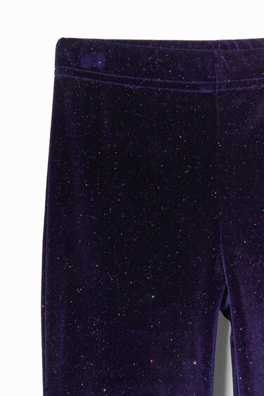 Shiny velvet flare leggings | Desigual