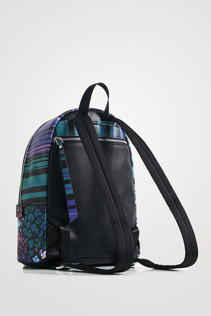 Mini striped floral backpack | Desigual