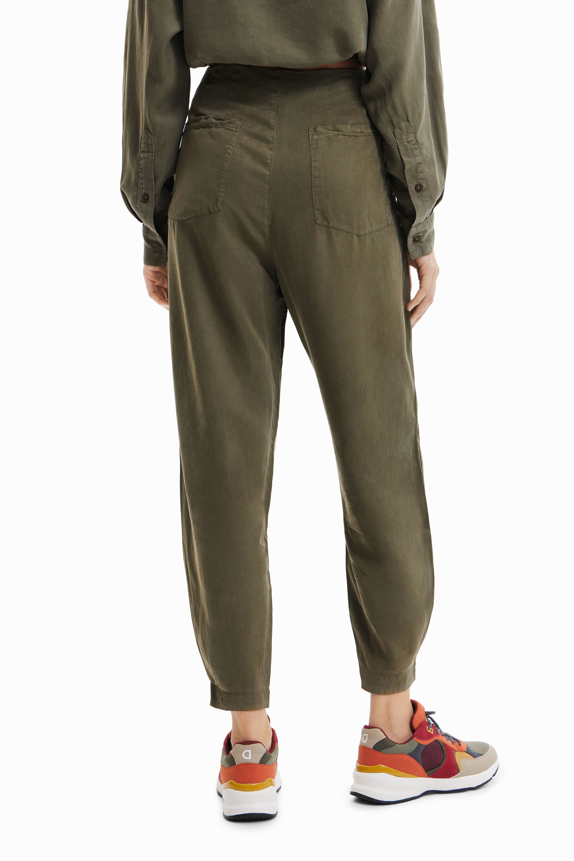 Pantalon deals fluide desigual