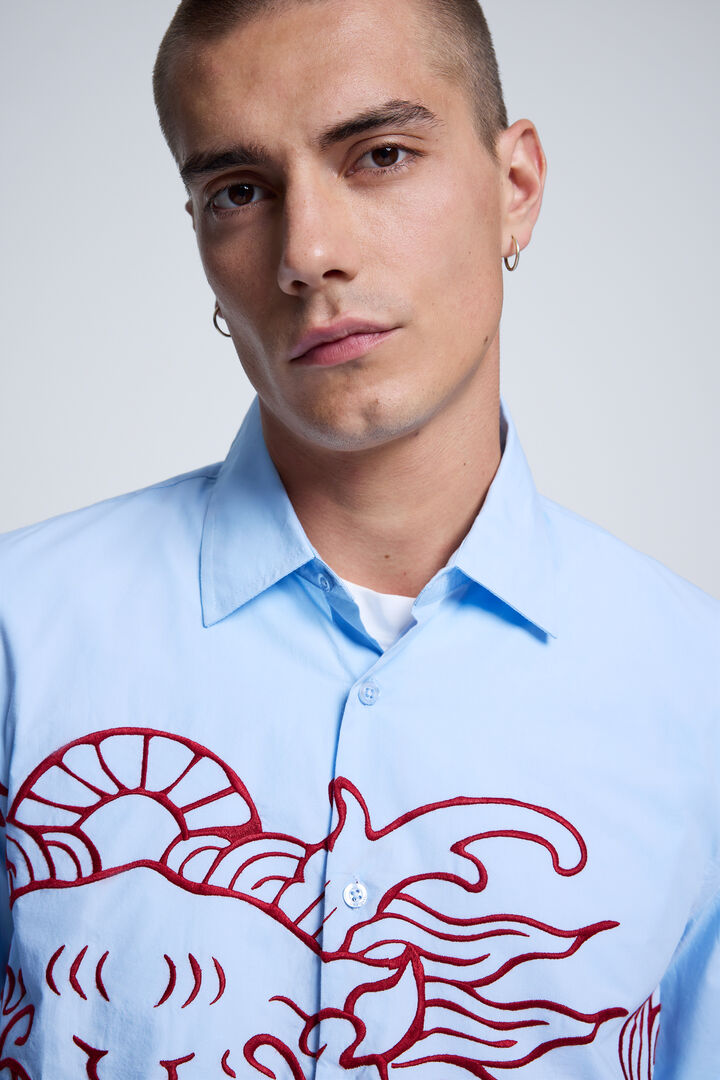 Embroidered Dragon Shirt