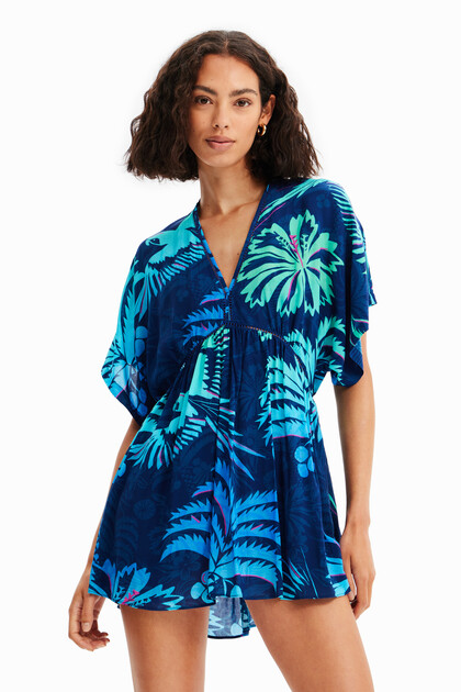 Vestido túnica tropical