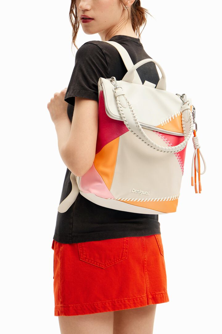 M multi-position patchwork backpack | Desigual