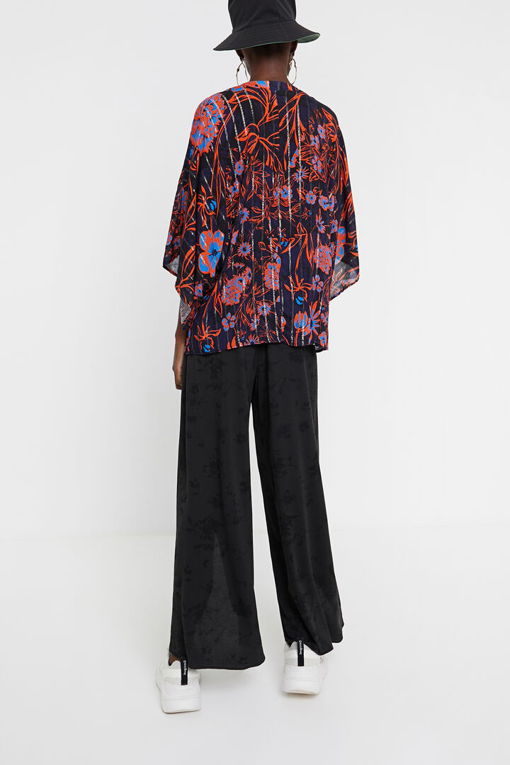 Floral batwing sleeve blouse | Desigual