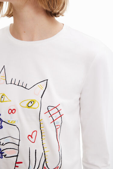 Arty cat T-shirt | Desigual