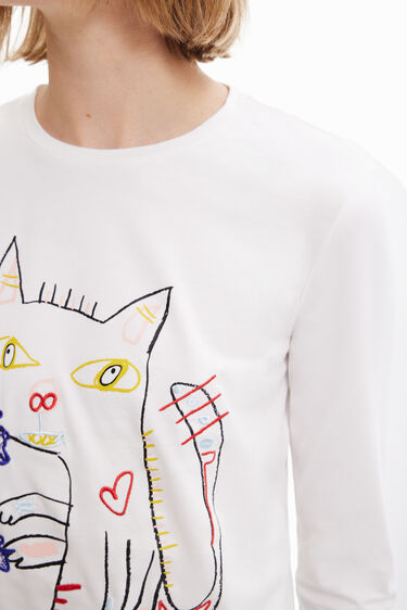 Camiseta arty gato | Desigual