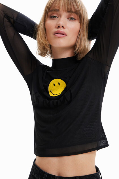 T-shirt Smiley tulle