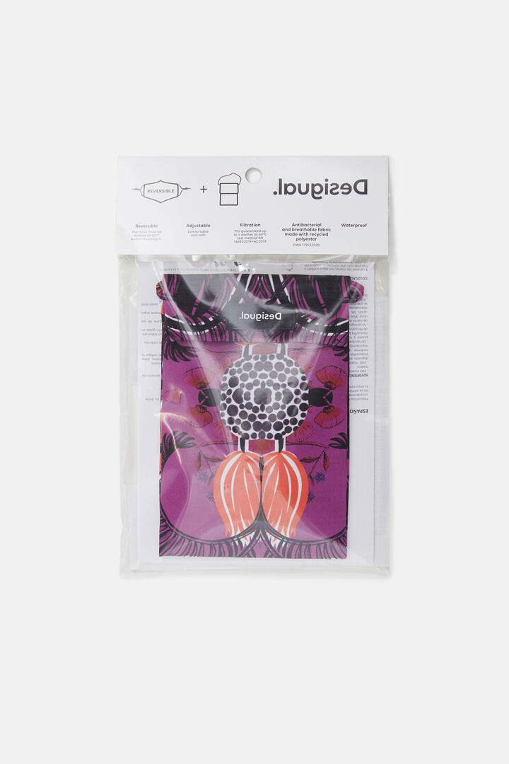Masque réversible fleuri + housse | Desigual
