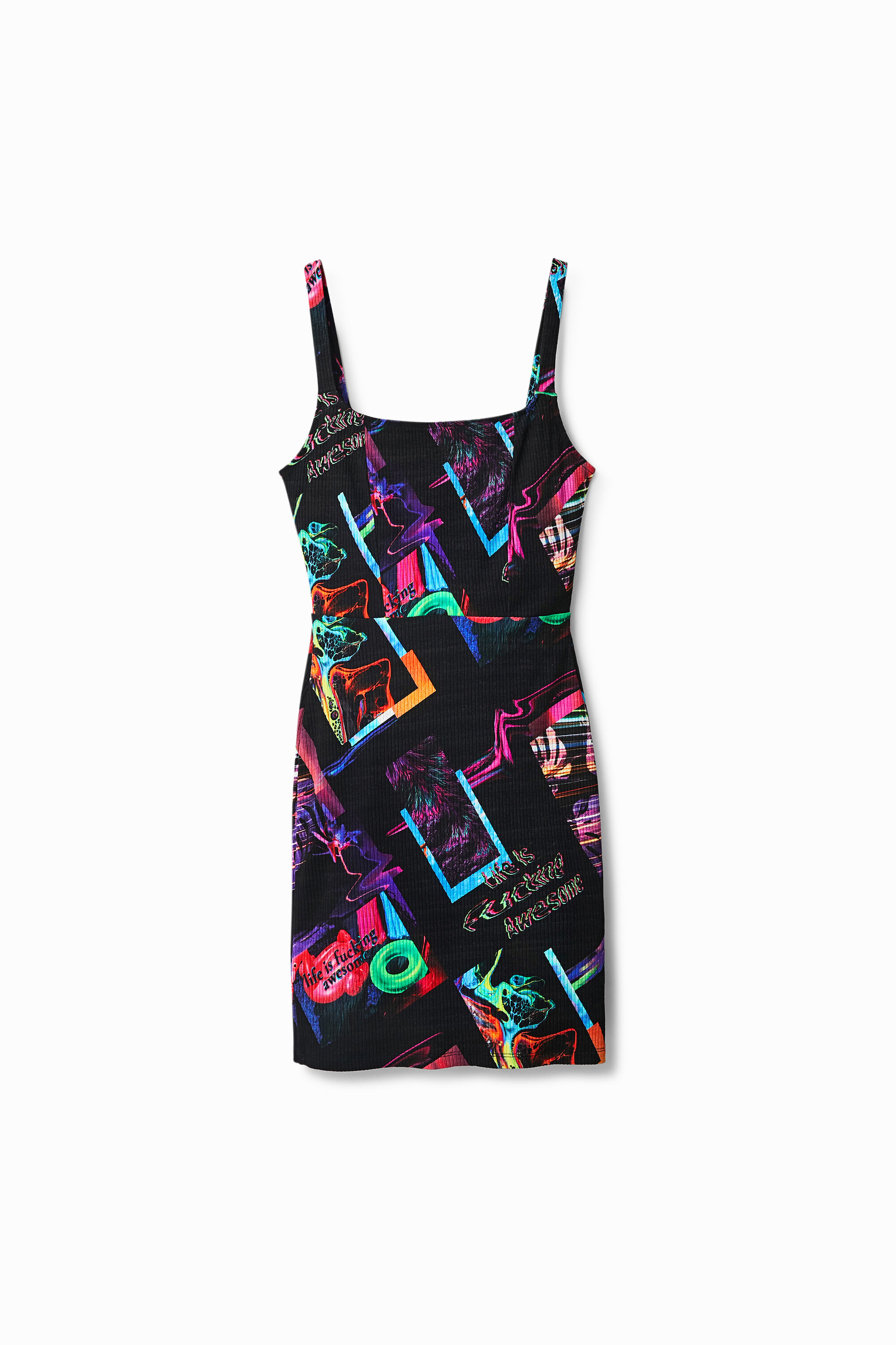 Desigual Street-style Short Dress In Black