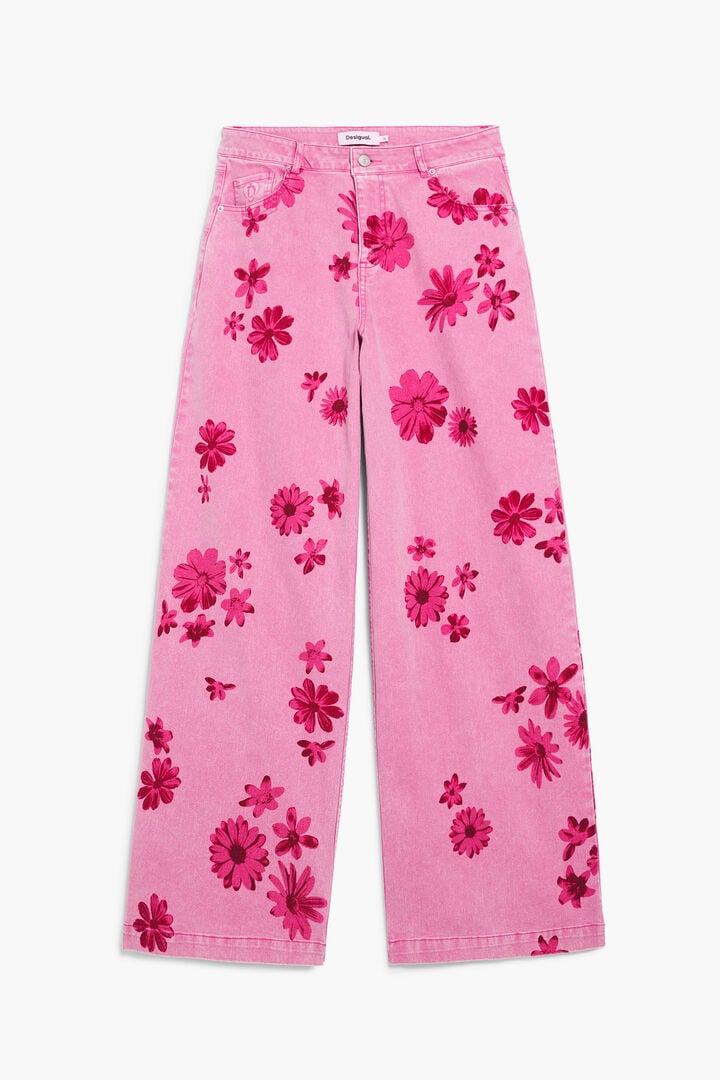 Jeans trousers flowers