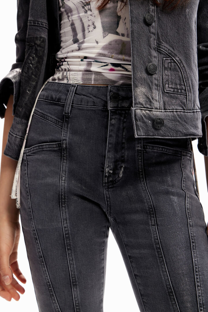 Metallic push-up skinny jeans | Desigual