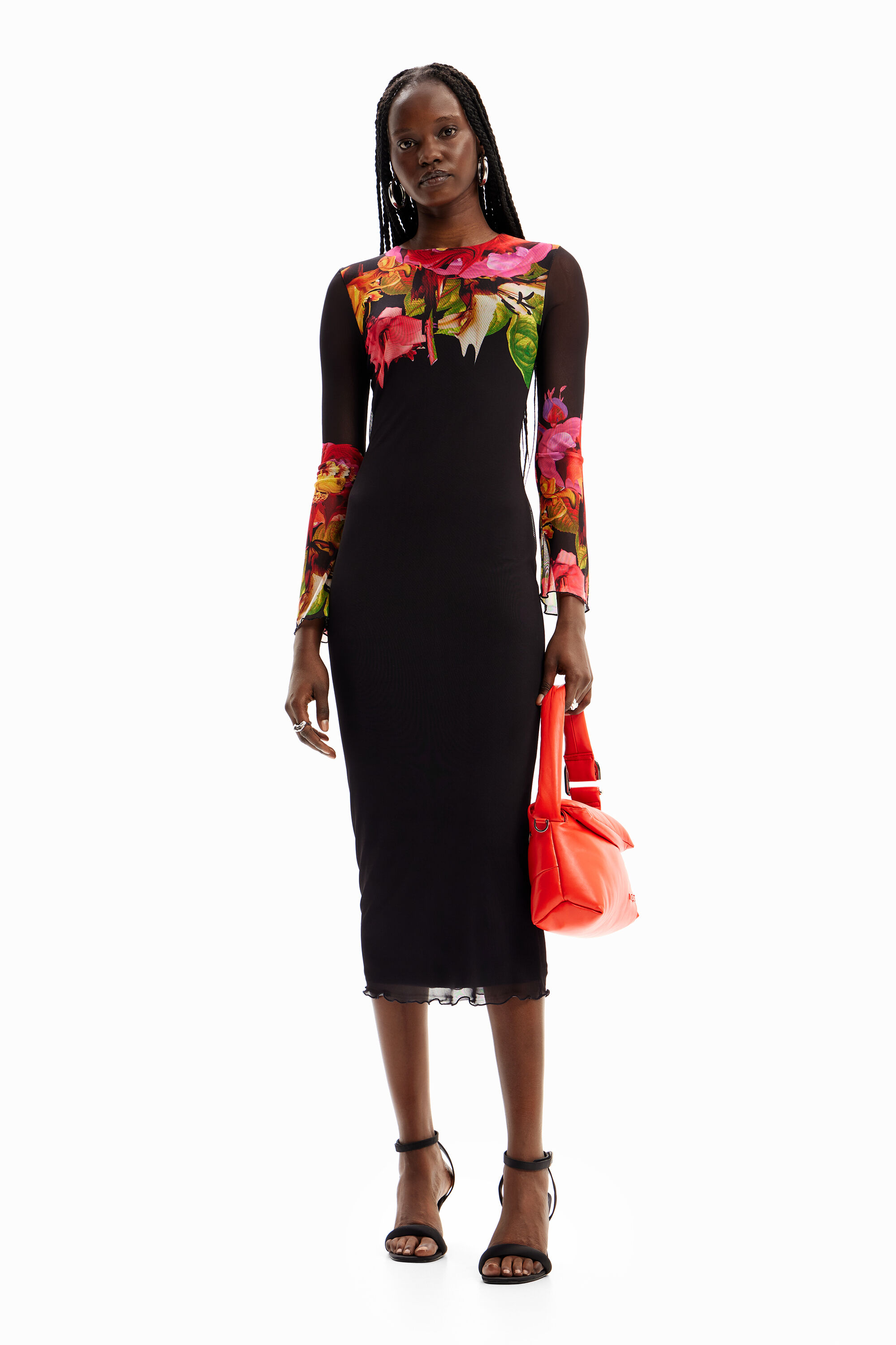M. Christian Lacroix floral tulle dress - BLACK - L