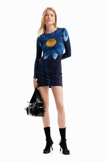 Vestit mini canalé margarida | Desigual