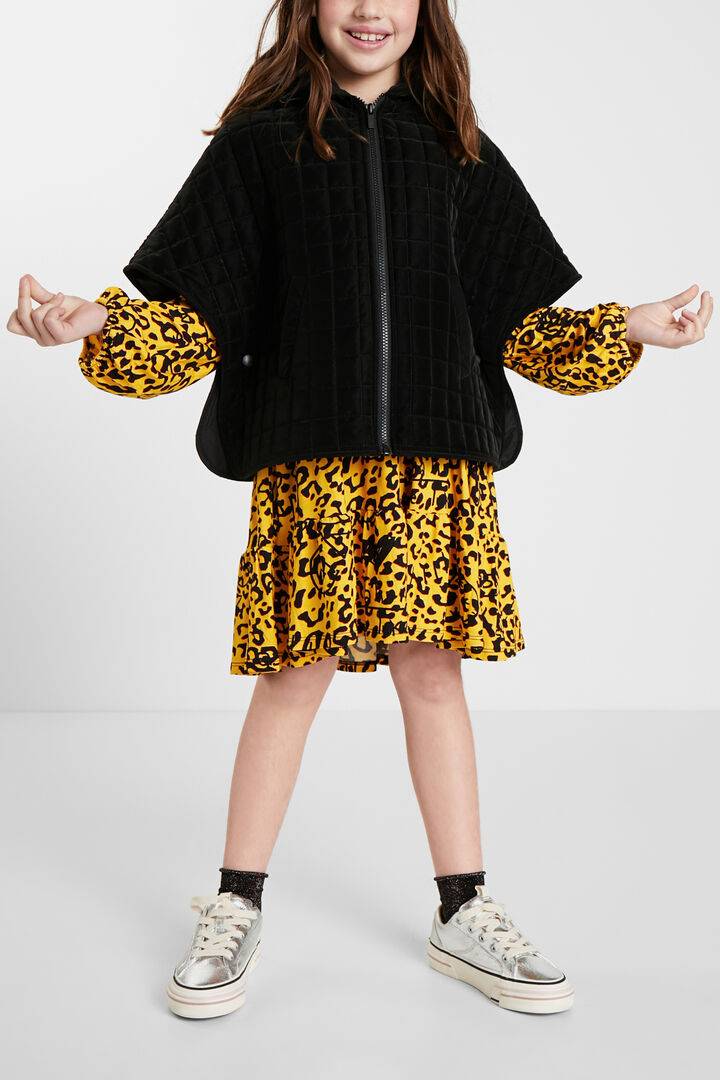 Padded hooded cape-jacket | Desigual