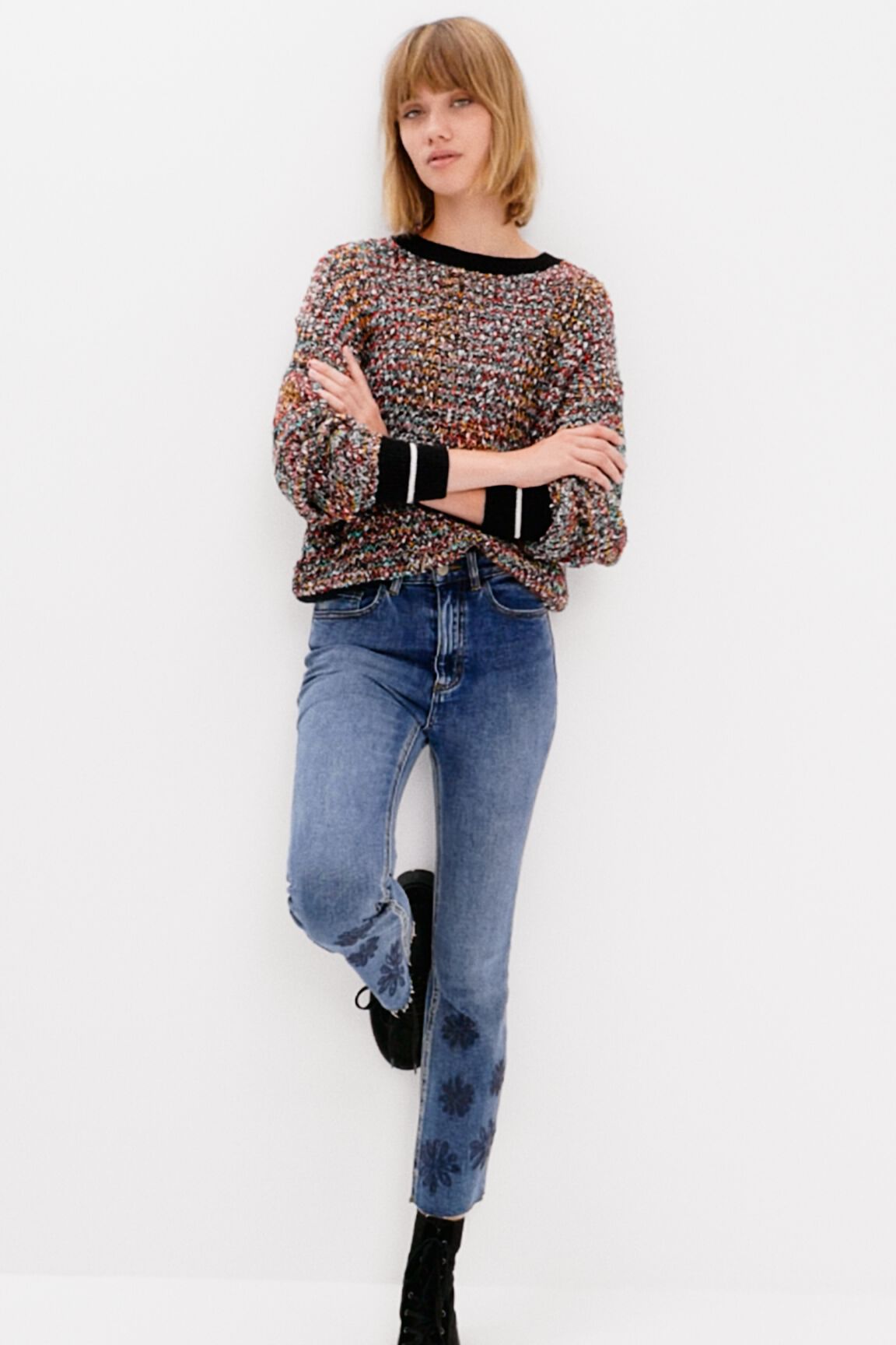 Raw hem sales cropped jeans