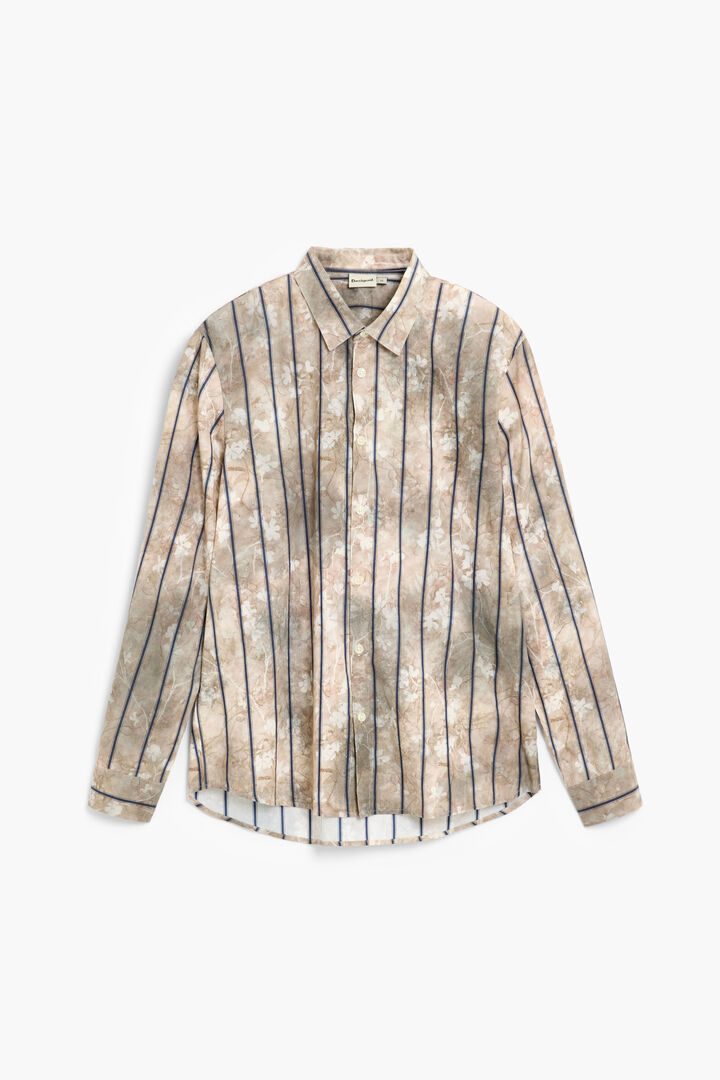 long-sleeved striped shirt