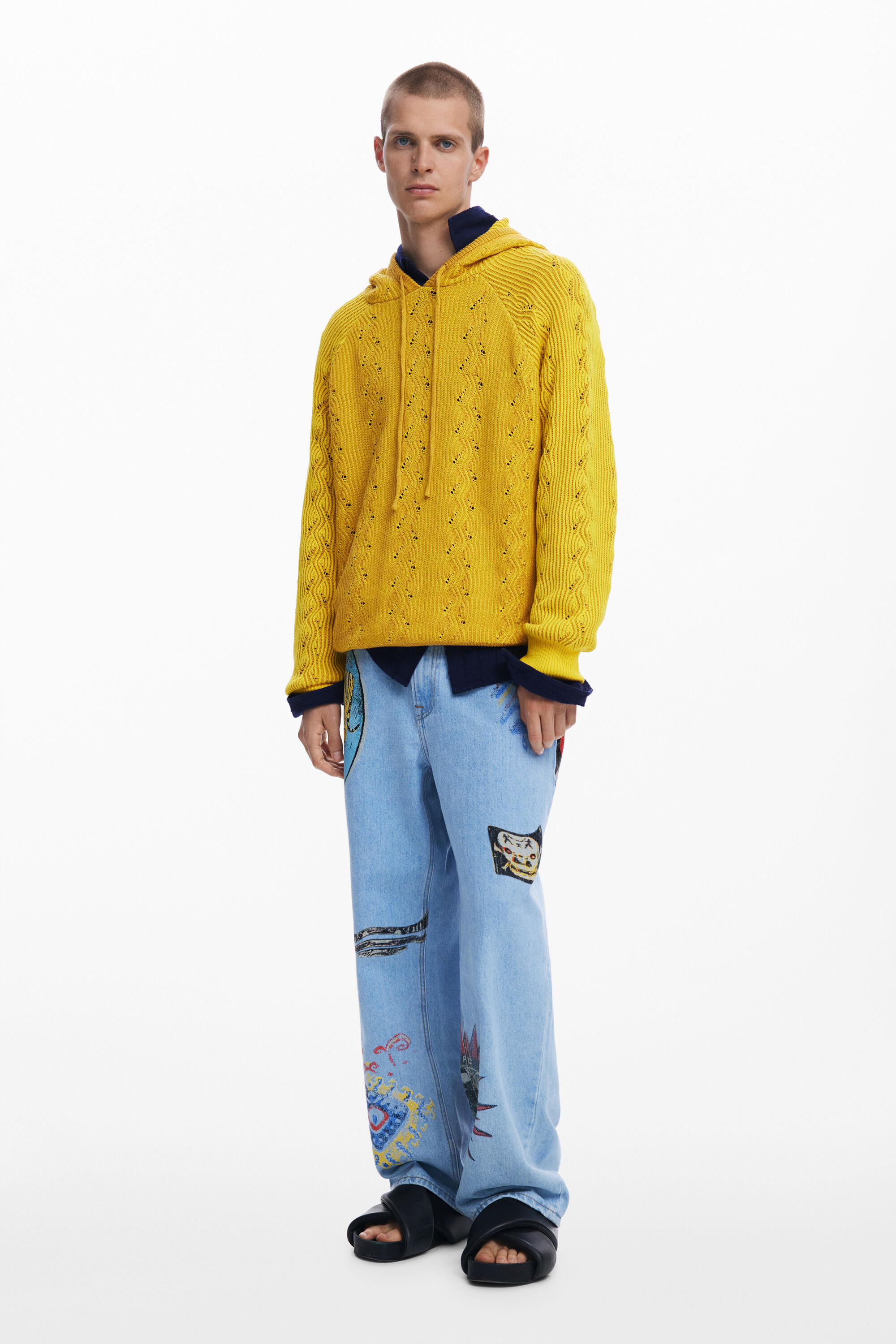 Desigual アイレット付きフーディー In Yellow